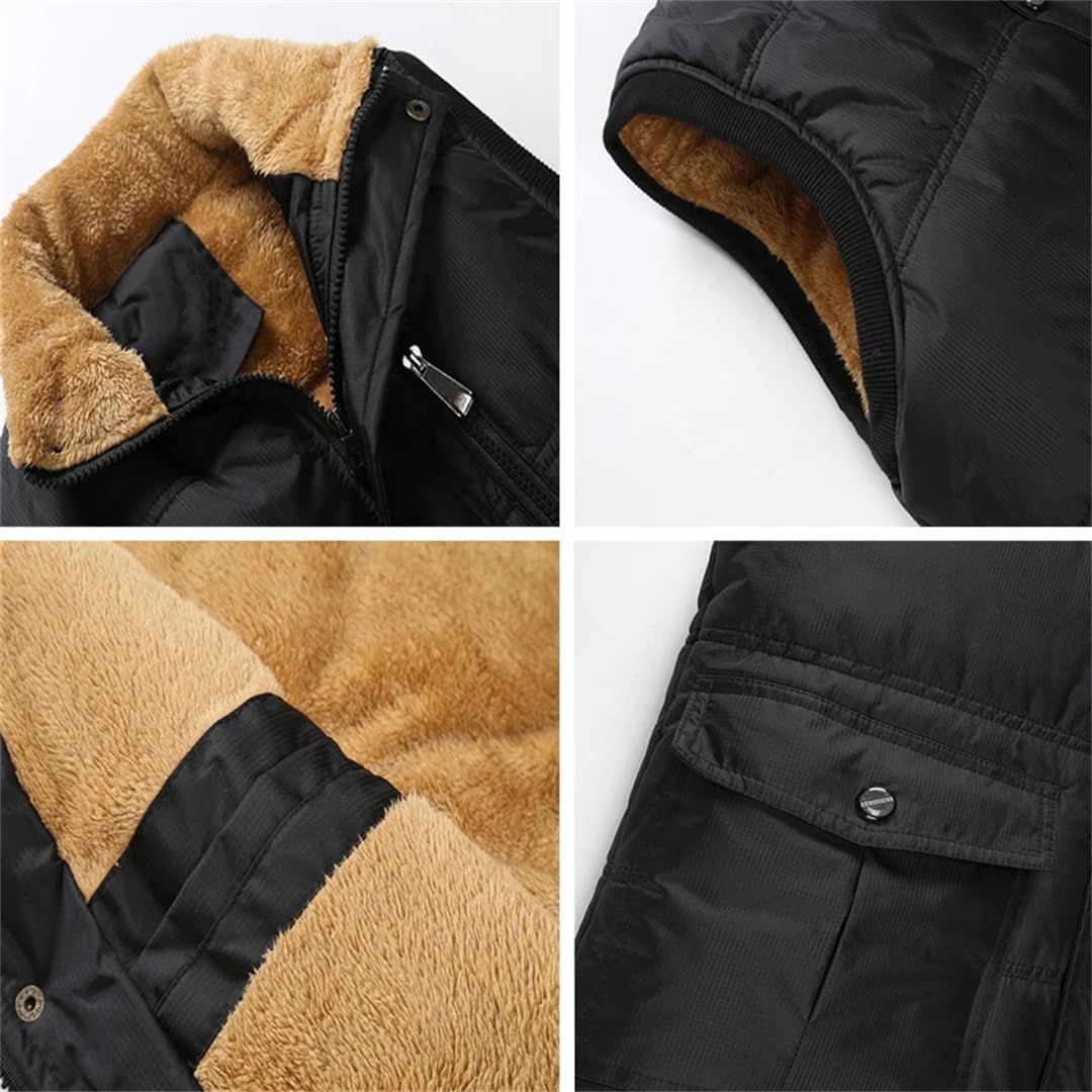 Gilet da uomo in pile termico di cotone invernale imbottito