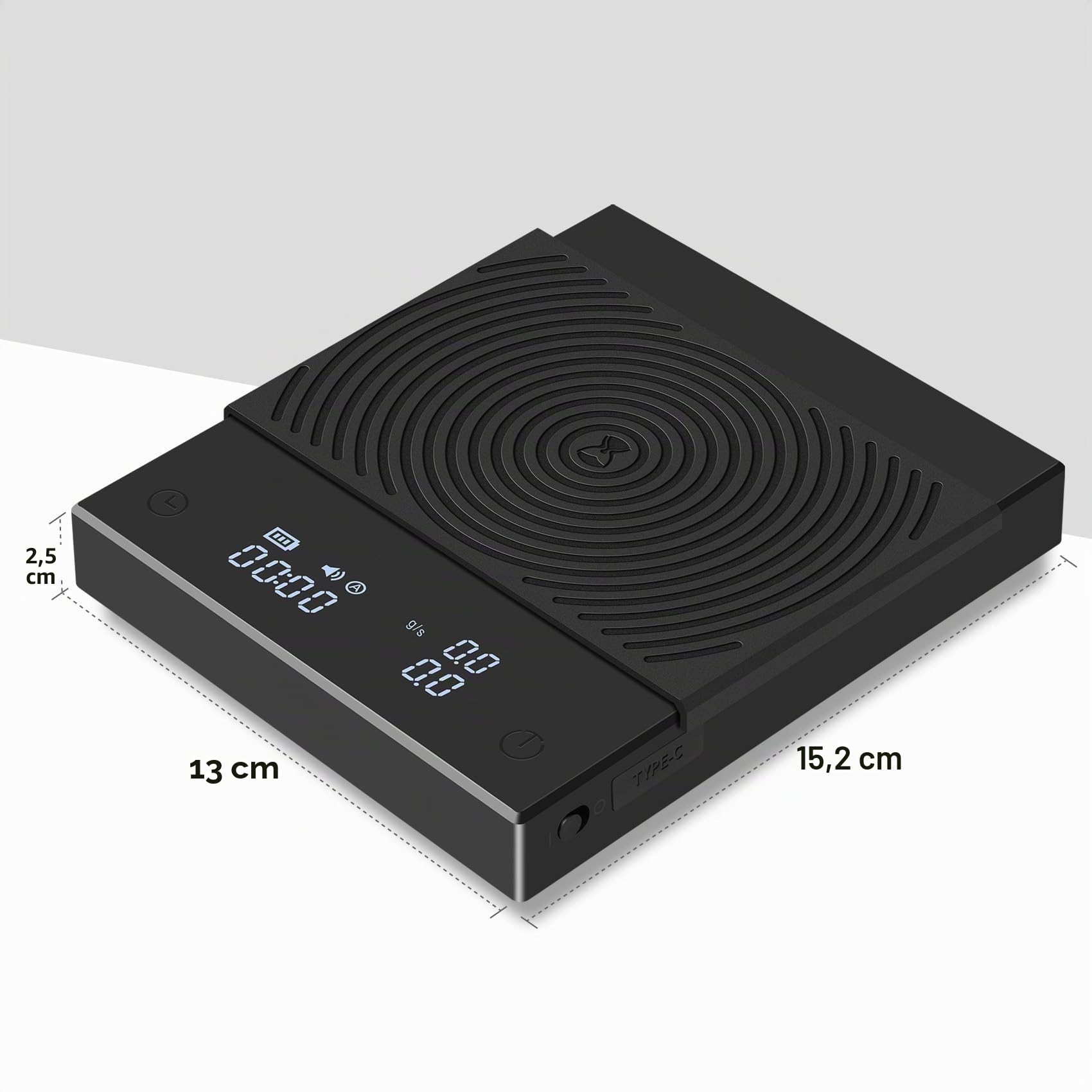 TIMEMORE Balance électronique Basic 2.0 avec débit d'eau et minuterie, commutation onces/kg, balance numérique cuisine/pâtisserie