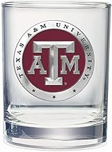 Heritage Pewter Texas A&M Double Old Fashion | Double Rocks Glass 14 OZ for Liquor | Expertly Crafted Pewter Glass