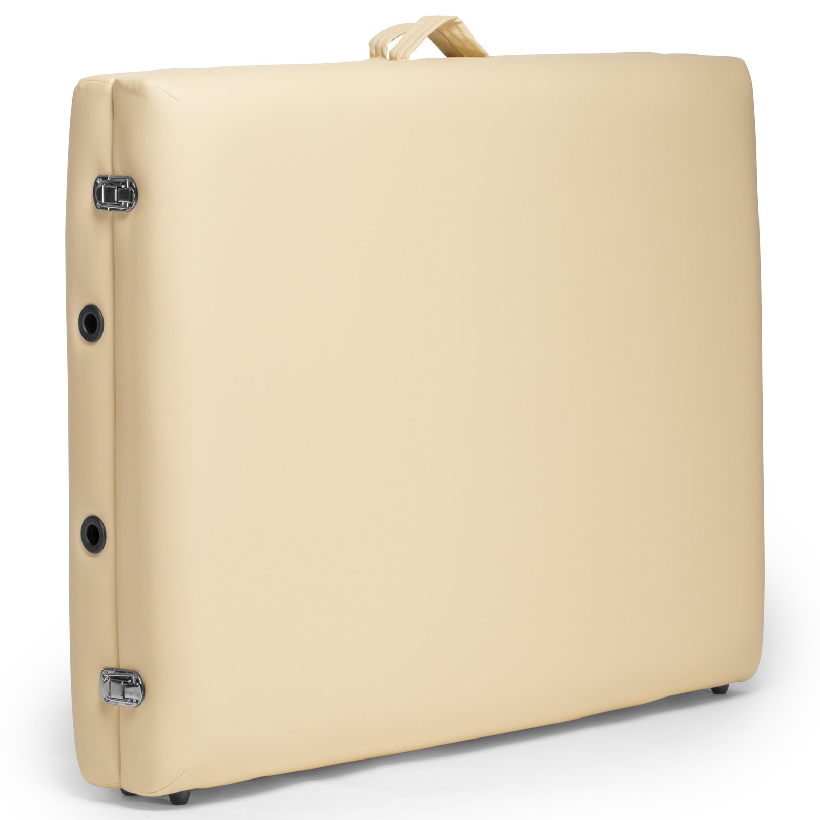 Saloniture Professional Portable Folding Massage Table with Carrying Case - Cream