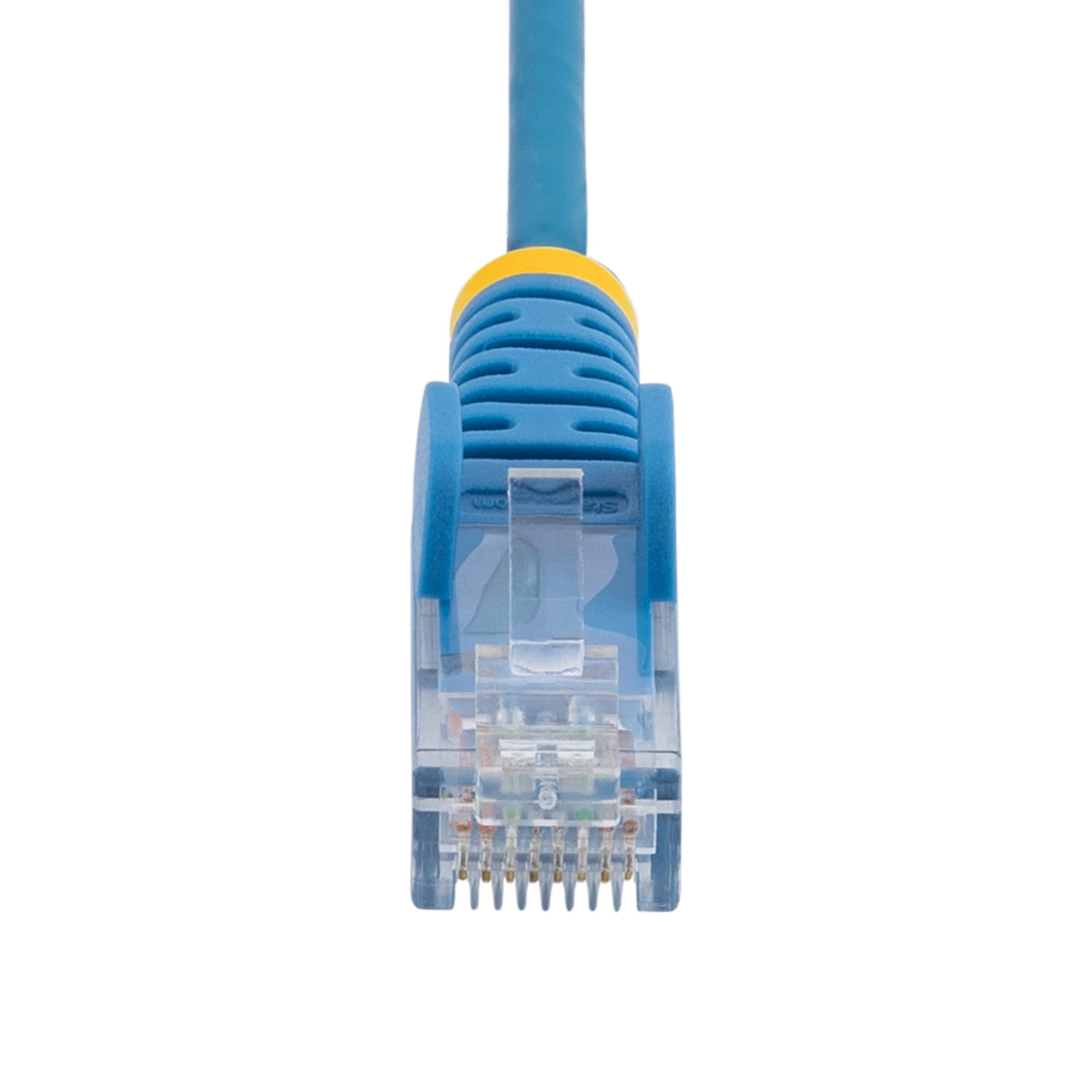StarTech Cavo Ethernet CAT6 Slim da 25 cm Blu, Confezione da 10, Snagless RJ45 LSZH, Cavo Patch di Rete Sottile 28AWG in Rame Puro
