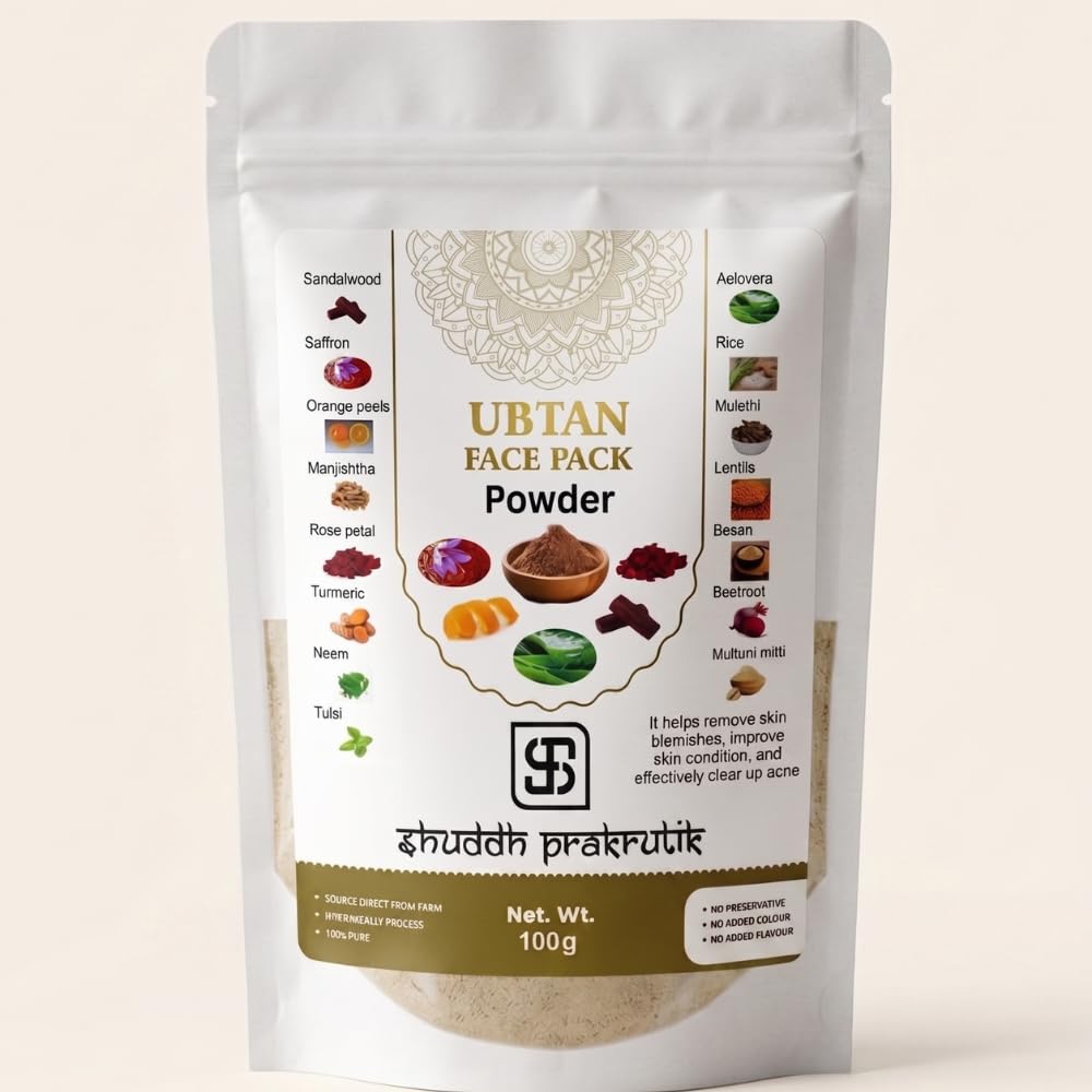 100% Pure Haldi Ubtan Powder Face Pack for Face, Body - Fairness, Lightening, Glowing Skin, Remove Dead Skin, Turmeric Moisturizer with Pure Saffron (Pack of 1, 100 GM)-image-19