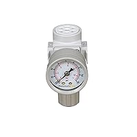 Vista 5 de PneumaticPlus SAR200-N02BG Regulador de Presión de Aire Comprimido Miniatura 14" NPT - Soporte, Manómetro