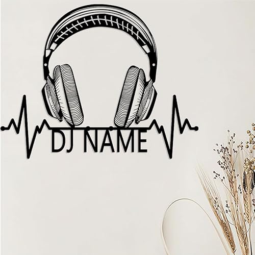 Miniatura 8 de Letrero de neón personalizado para reproductor de DJ, nombre personalizado, auriculares de DJ Disc Jockey, letrero de luz LED de metal, lámpara