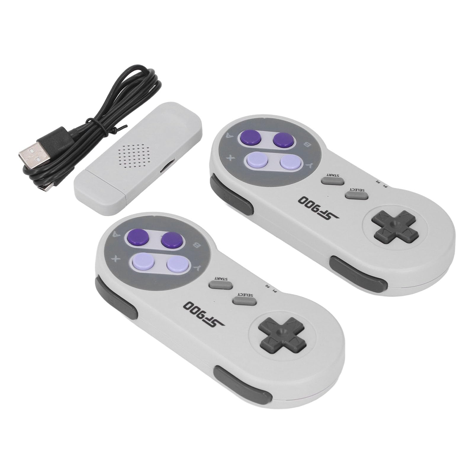 Coppia di console di gioco wireless con slot per schede di memoria Plug and Play ergonomiche retro video stick per TV SFC
