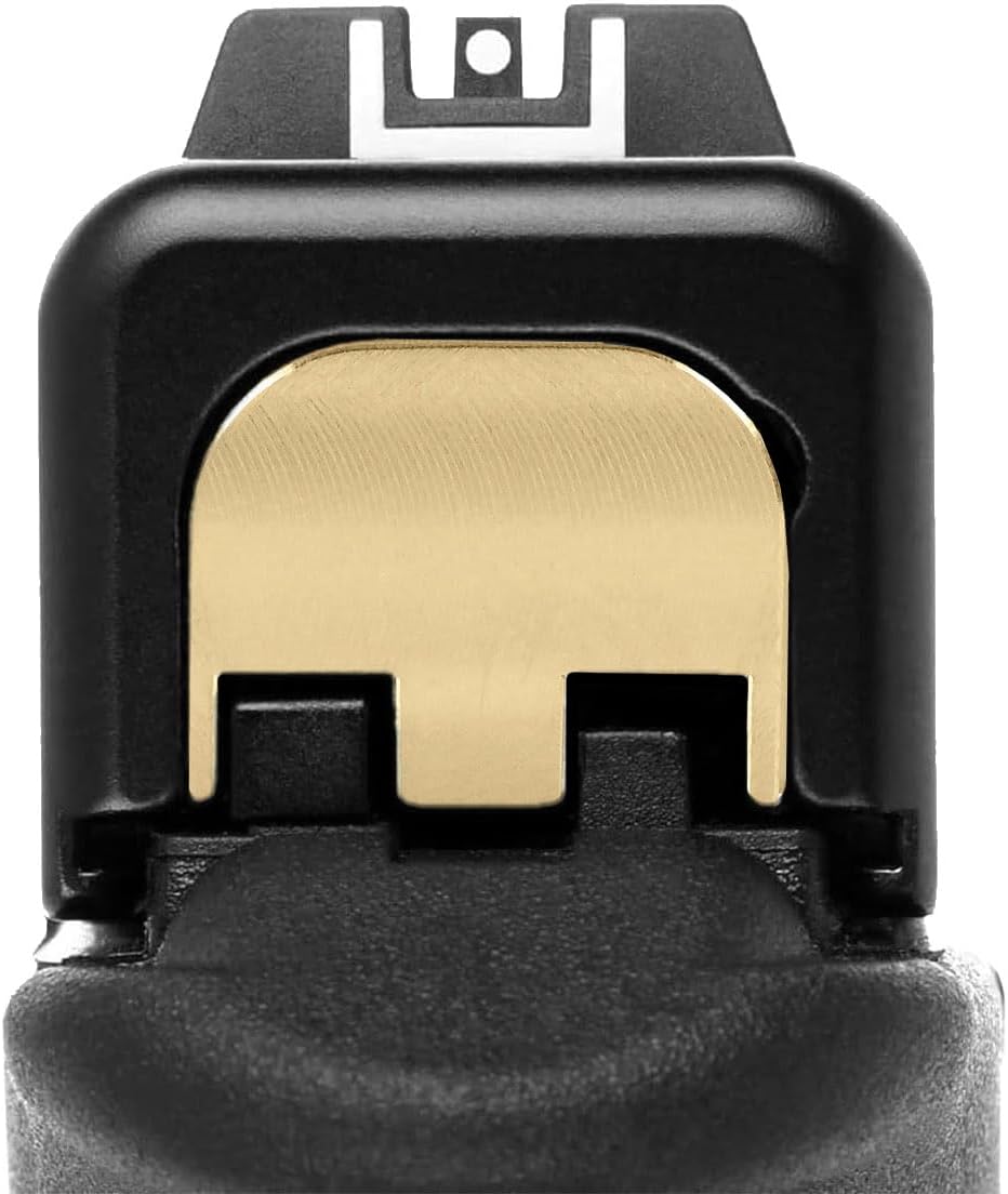 NDZ Performance Slide Back Plate for Glock Gen 5 Models 17 19 19X 22 23 26 27 34 45 47 - Laser Engraved Brass - 9mm/.40 - Custom Image & Color Fill Options - Made in USA