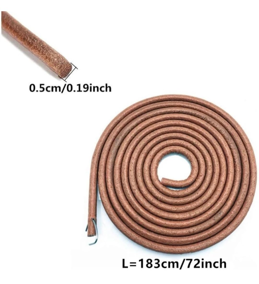 Leather Treadle Belt with metal hook For all Sewing Machine Usha, Singer, Merit 183cm Brown (Pack of 1) — Amazon image 2