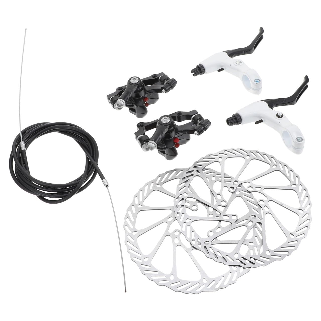 UKCOCO Fahrrad Bremsen Satz Hydraulisch Praktische Fahrradscheibenbremse für Mountainbikes Schwarz Metall und Kunststoff Robust und Alltagstauglich