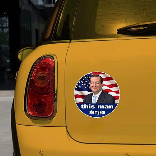 Miniatura 4 de Pegatinas divertidas para auto "This Man Ate My Son" – Calcomanía de vinilo de Ted Cruz para automóviles, camiones, barcos, portátiles, tazas,