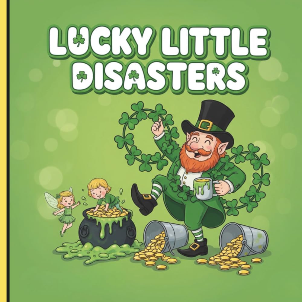 Lucky Little Disasters: Funny Coloring Book for Adults with Relatable Humor, Cozy Chaos Scenes and Stress Relief Coloring | St. Patrick’s Day Gag Gift