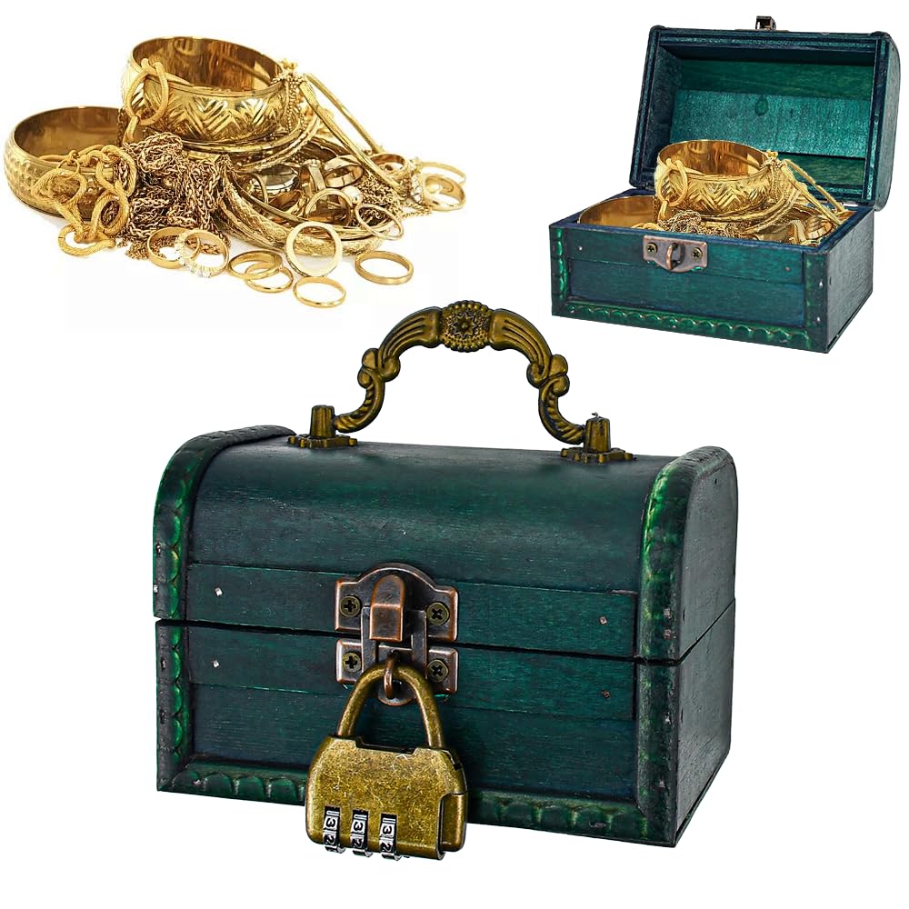 Ajuny Boîte à bijoux en bois sculpté éléphant 22,9 x 15,2 cm – Coffre au trésor vintage fabriqué à la main – Décoration bohème rustique pour colliers, boucles d'oreilles, bibelots – Cadeau