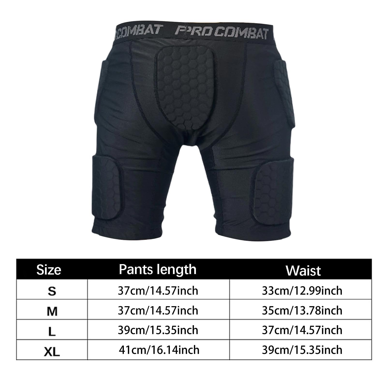 Perfeclan Pantalones Cortos Protectores de Fútbol con Acolchado EVA para Muslos y Protección contra Impactos