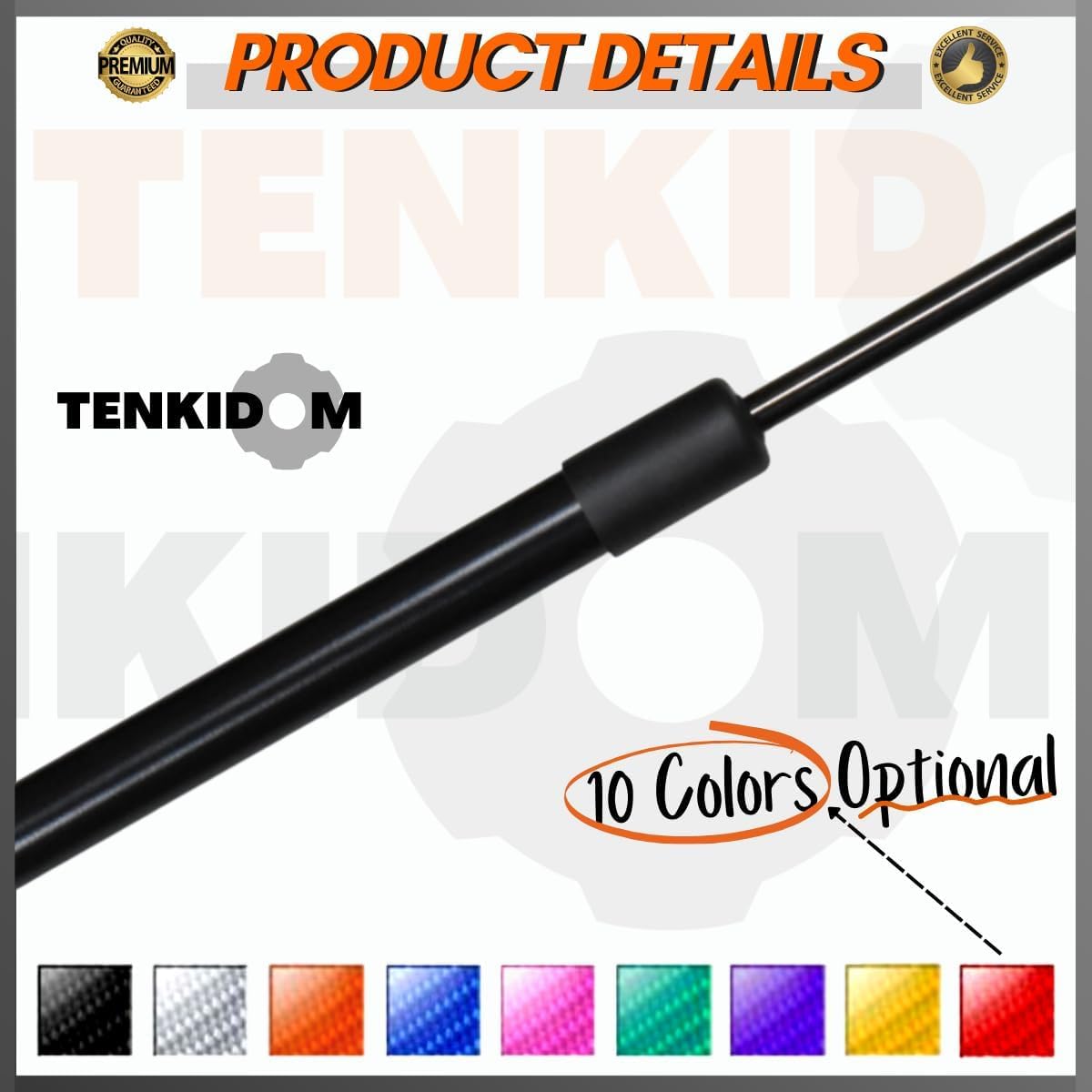 Front Hood Struts Compatible with Ford Edge CD539 2015-2024 Shock absorbers for Automobiles Lift Supports Bonnet Gas Dampers Springs Kit No-Drill