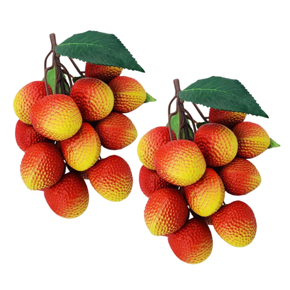 Yardenfun 2 Bunches Simulated Lychee Bunch Fake Fruit Model Fruit Kitchen Decor Room Decor Lifelike Fruits Fake Fruits Artificial Fruits Model Artificial Fruits for Decoration Fruit Decor