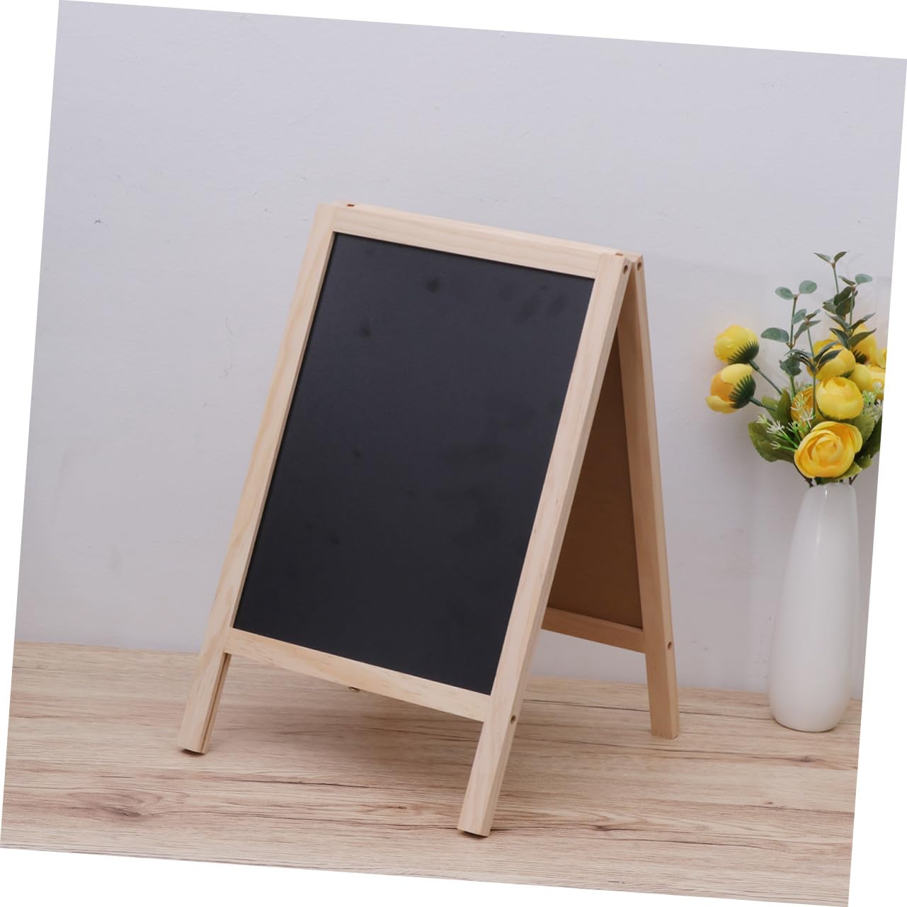 Mini Tableau Chevalet Bois Double Face pour Bar Ardoise Garçon Fille Multifonction pour Messages Décoration Signalétique et Couleur Aléatoire Couleur Aléatoire