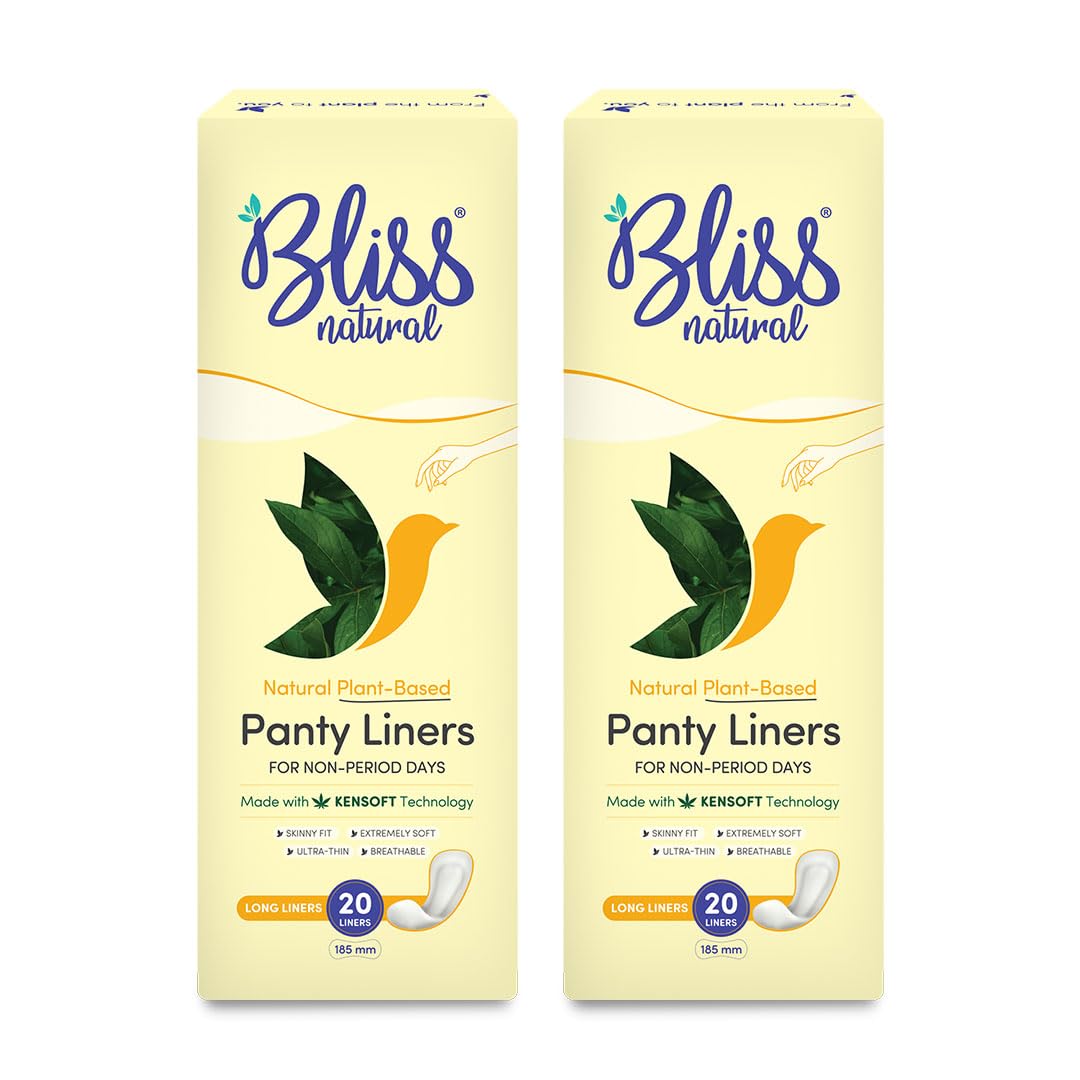 BLISSNATURAL Everyday Panty Liners For Women | For Daily Use Light Spotting And White Discharge | Plant-Based | Pack Of (20 * 2) Liners (B0BN7NL89N) Amazon Price History, Amazon Price Tracker