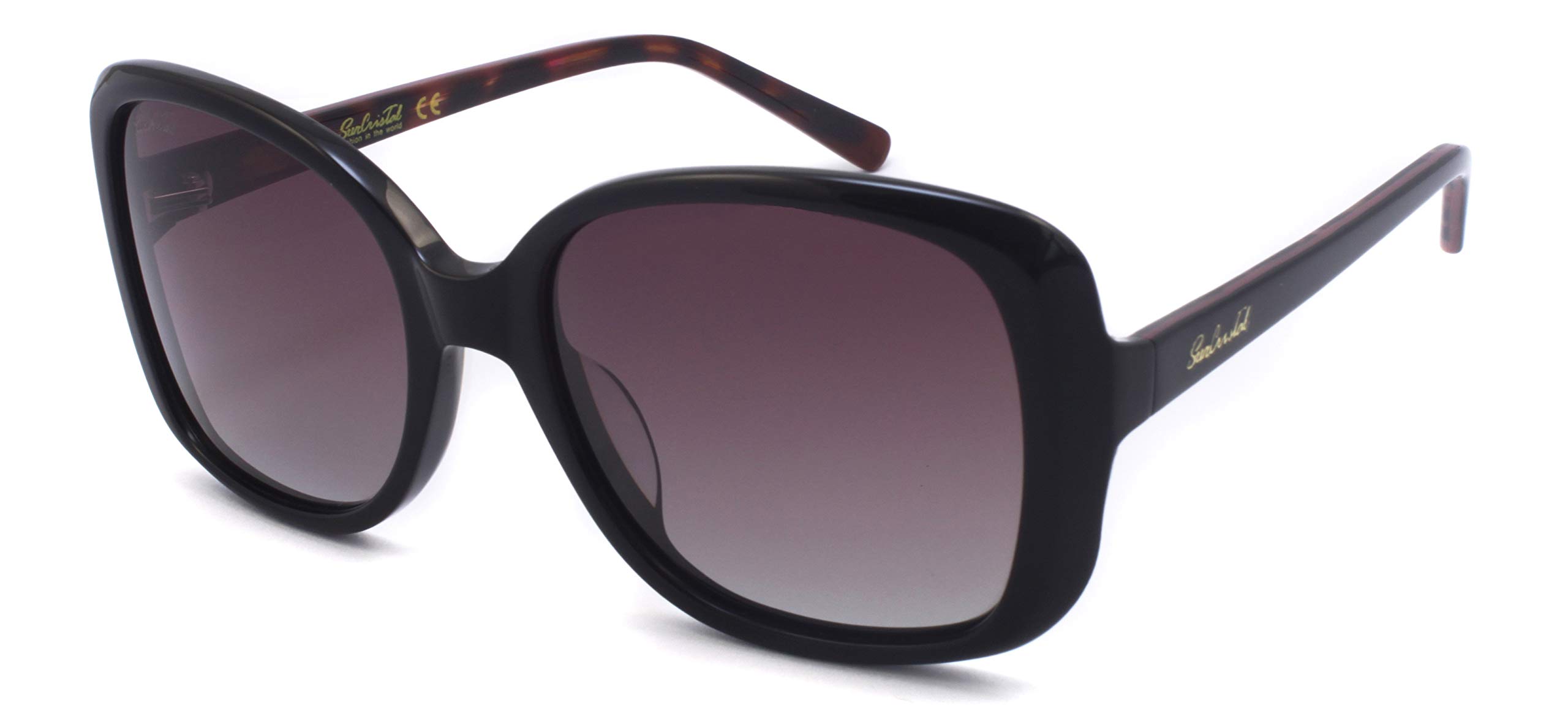 SunCristal Retro Square Sunglasses for Women Trendy Polarized Sunglasses Ladies Shades UV Protection Thick Frame