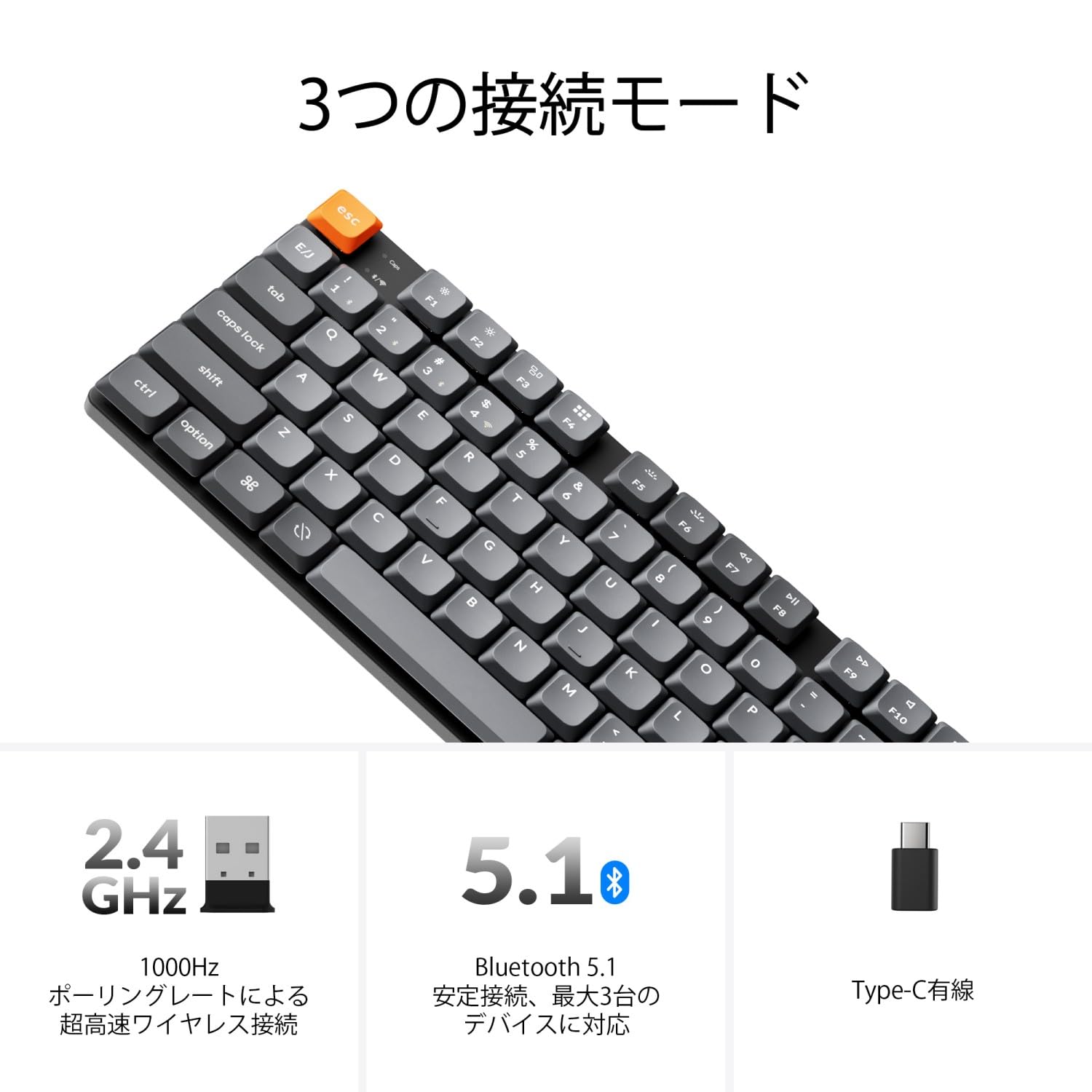Amazon | 【国内正規品】Keychron K1 Max QMK/VIA 2.4GHz & Bluetooth