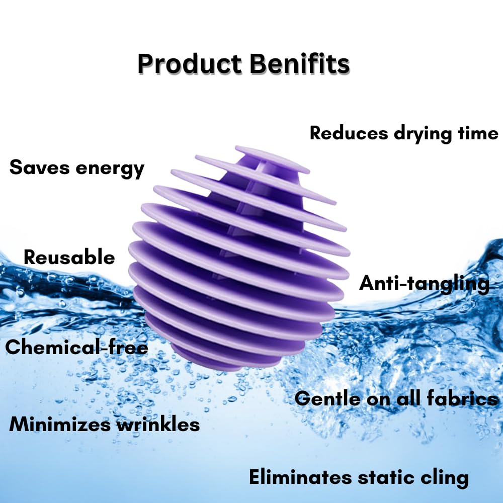 Prostuff.in Silicone Laundry Balls For Washing Machine|Reusable,Tangle-Free,Clothes Softener,Fur,Durt And Lint Remover For Washing Machine|For Front Load Top Load&Semi-Automatic Dryer,Multicolor,4 Pcs 2