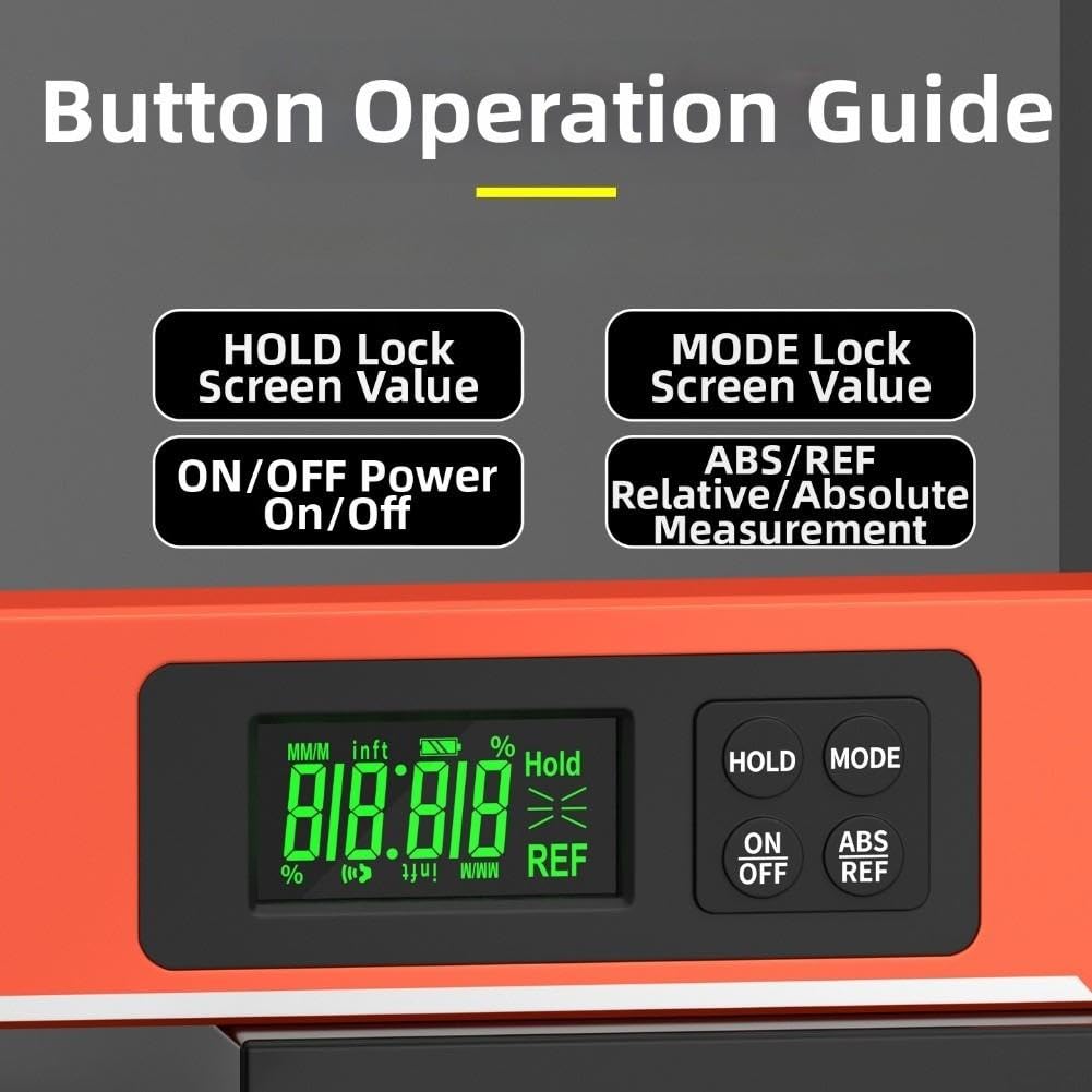 für aluminium Digital Wasserwaage 40mm LCD Display Hell für(400mm)