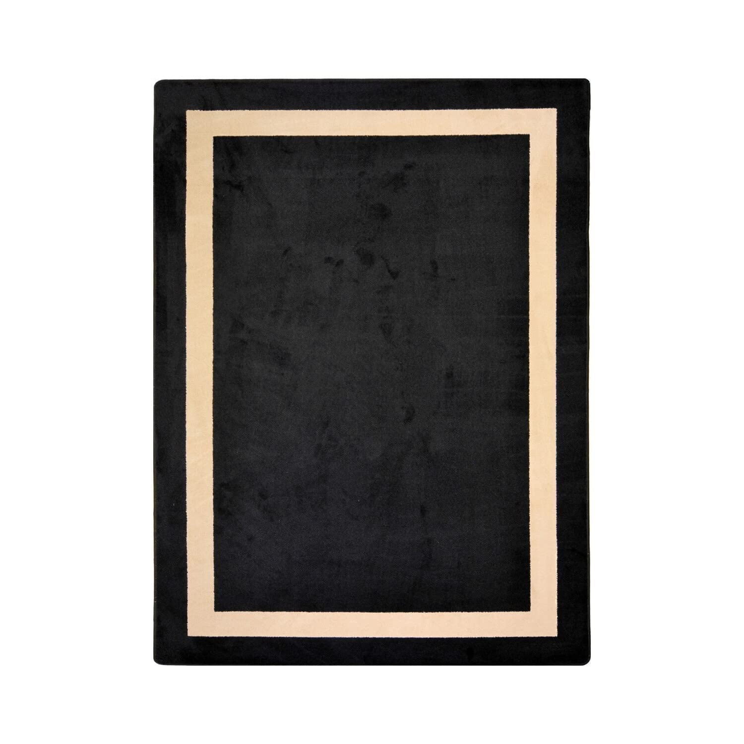 Joy Carpets Portrait Solid Colored Area Rug, Onyx, 3'10" x 5'4"