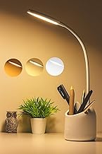 SaleOn Rechargeable LED Touch Lamp with Type-C Charging, Mobile & Pen Holder, 3 Light Modes, 360° Gooseneck – Study/Desk Light – 6 Month Warranty – Warm/Natural White