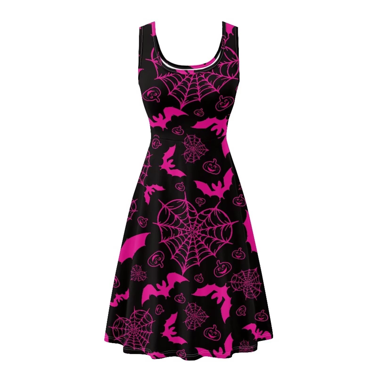 Dreaweet Casual Sleeveless Dresses for Women Girls, Round Neck Tank Dresses with Pockets Summer Sundress Size XS-4XL