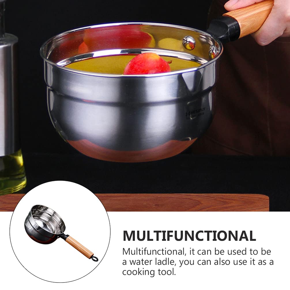 DOITOOL Kitchen Water Spoon Long Handle Ladle Stainless Ladle Kitchen Scoop Household Scoop for Cooking