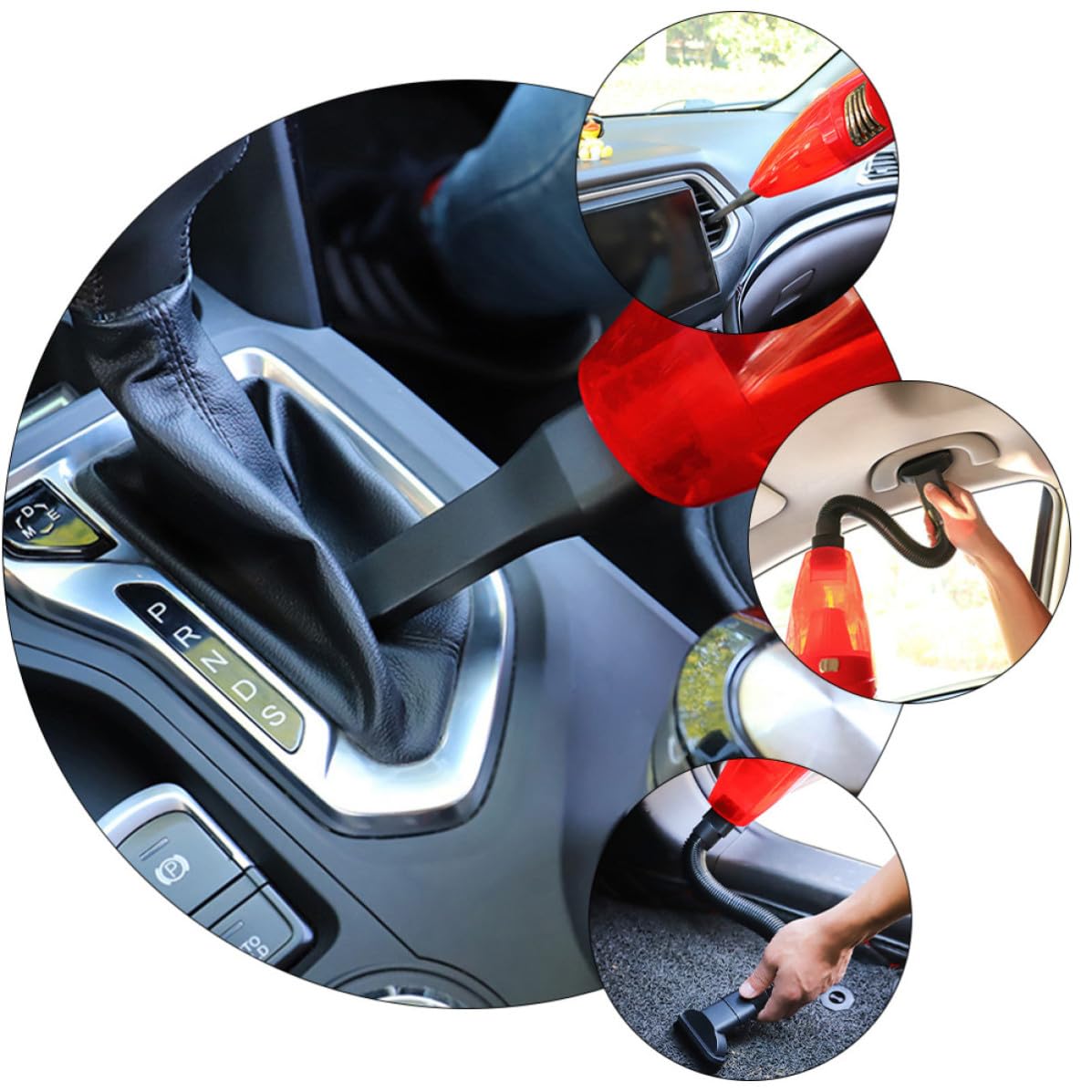 Aspirapolvere Portatile Leggero Ricarica Usb senza Fili Auto Potente in Abs per Pulizia Chioma di Animali e Briciole Durante la Guida in Auto