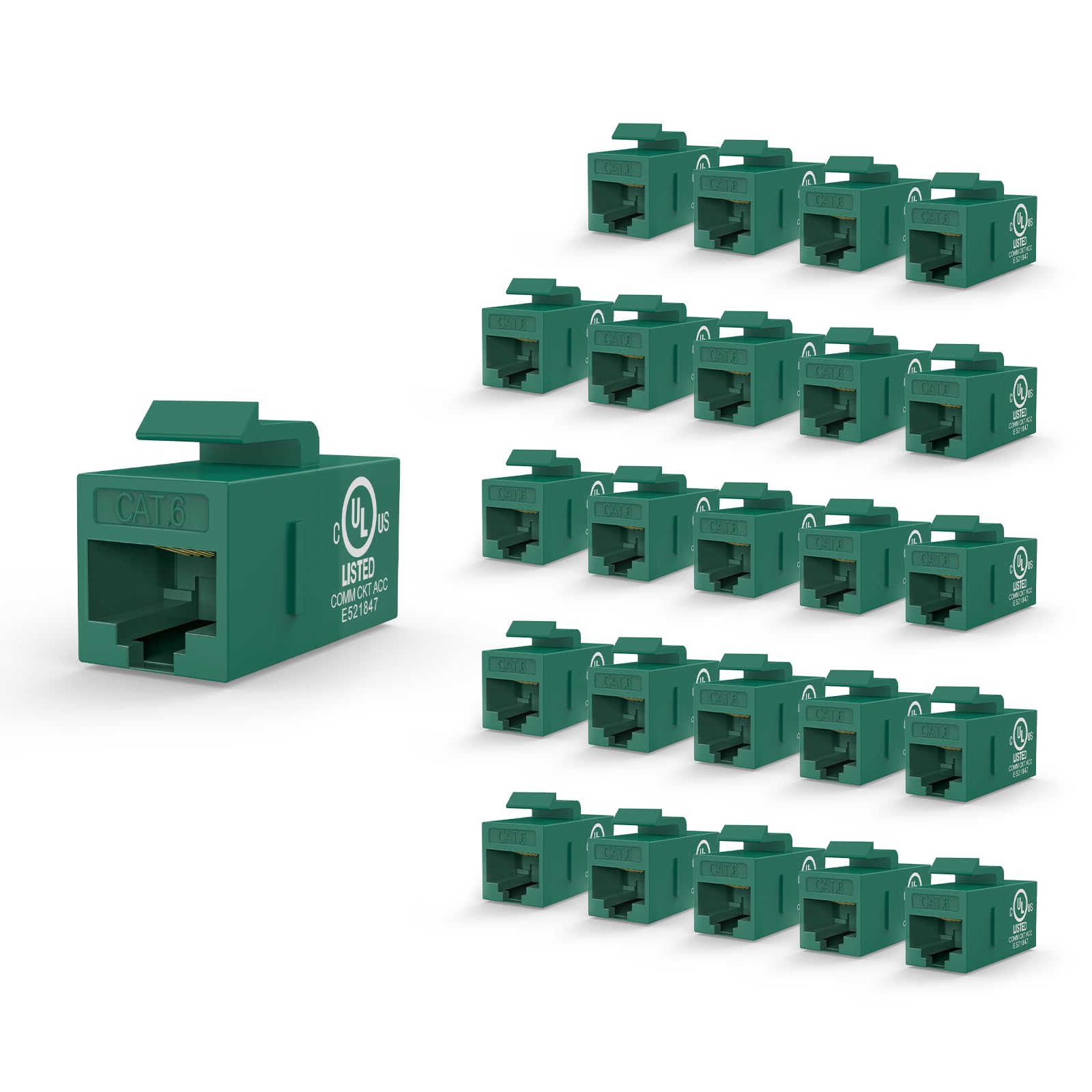 VCE UL Listed CAT6 Keystone Coupler PoE, Black, 25-Pack — Amazon image 17
