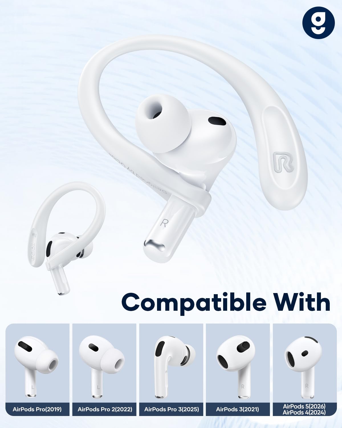 Amazon.com: Gcioii Titanium Alloy Ear Hooks for AirPods Pro 3/2/1