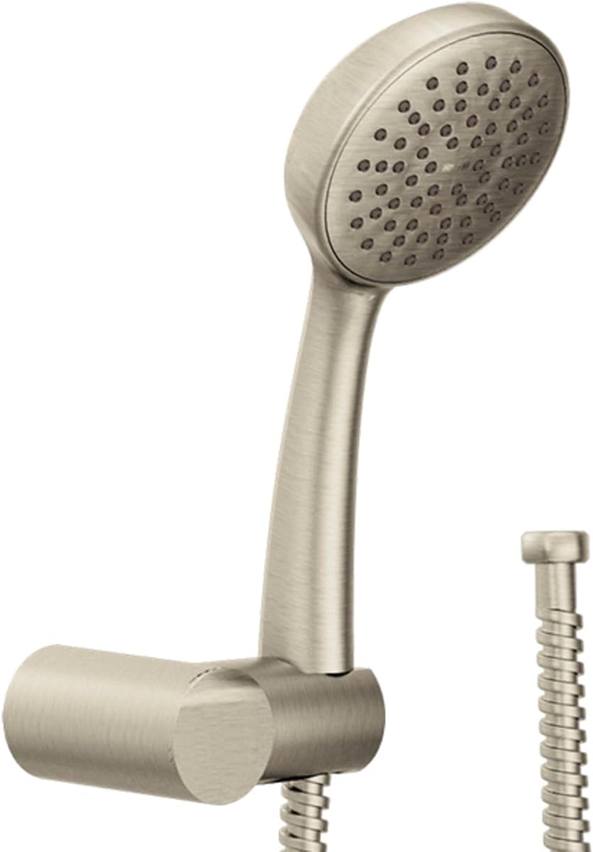 Moen Brushed Nickel Eco-Performance Handheld Shower with 69-Inch Hose and Wall Bracket, 3865EPBN