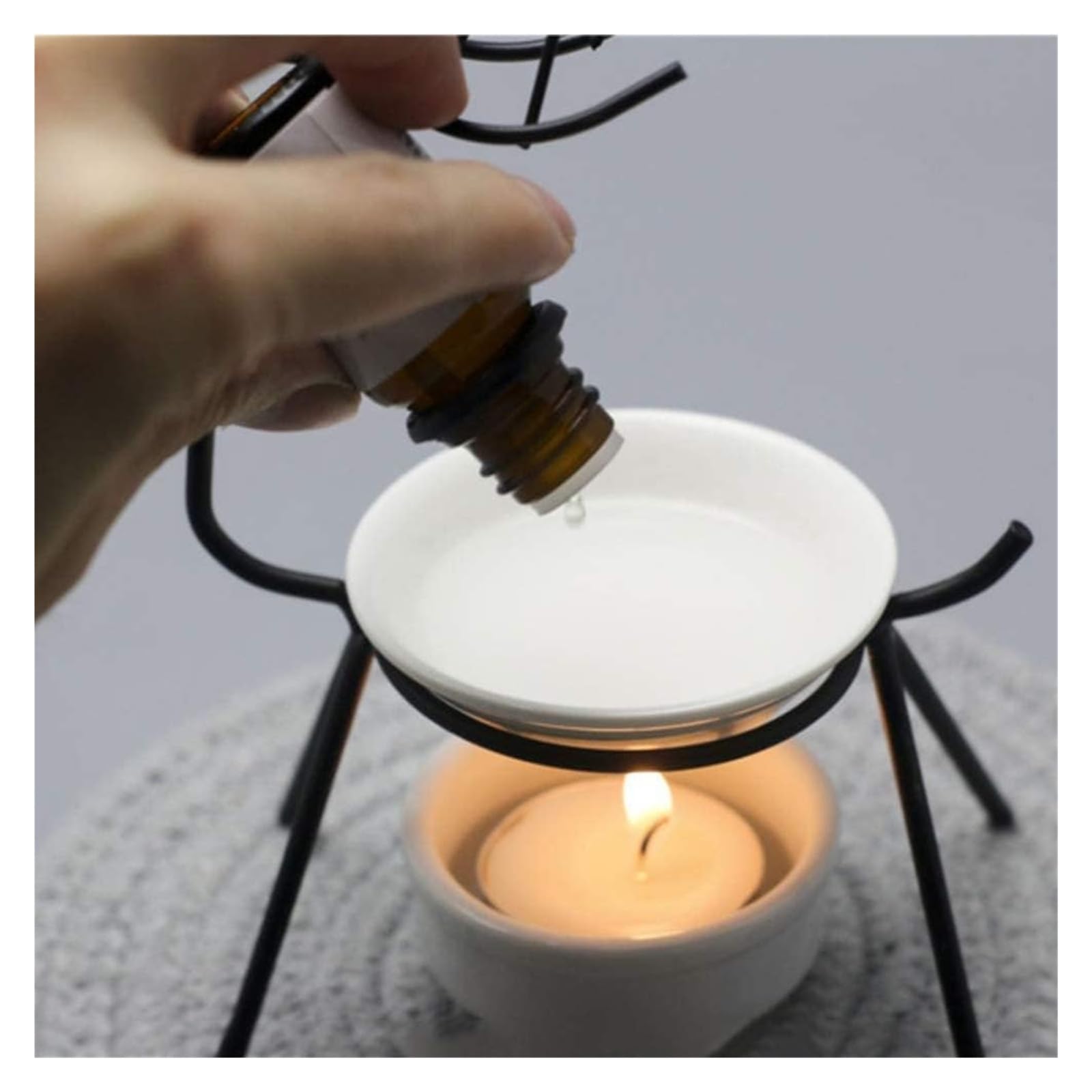 świece zapachowe świece woskowe Podgrzewacz do świec i stojak na olejki aromaterapeutyczne, ceramiczne świeczniki, aromaterapeutyczny salon, porcelanowy ceramiczny kominek wosku, biały