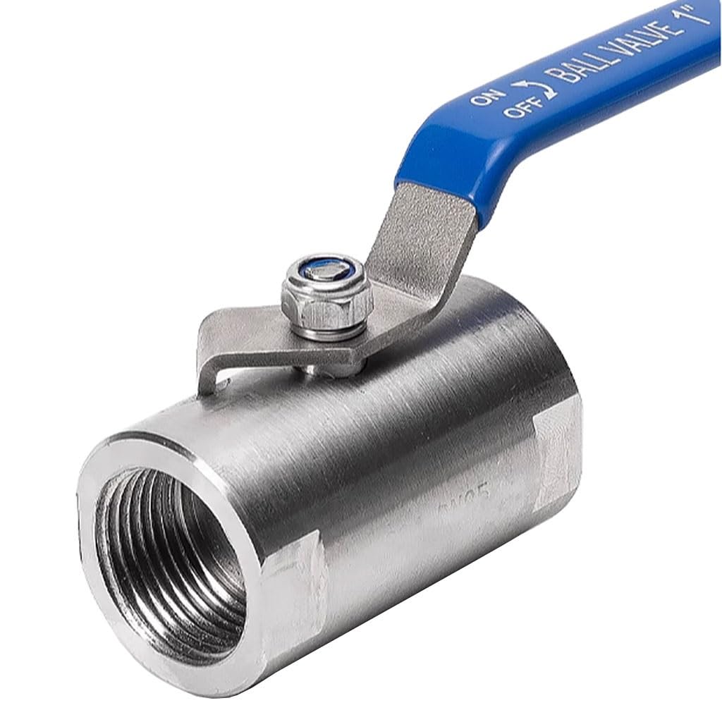 Valvola A Sfera di Tipo Largo in Acciaio Inossidabile, Interruttore Valvola for Tubo Acqua di Rubinetto Filettato 1/4" 3/8" 3/4" 1" 1-1/4" 1-1/2" 2" DN8-DN50, 1 Pz(1/2")