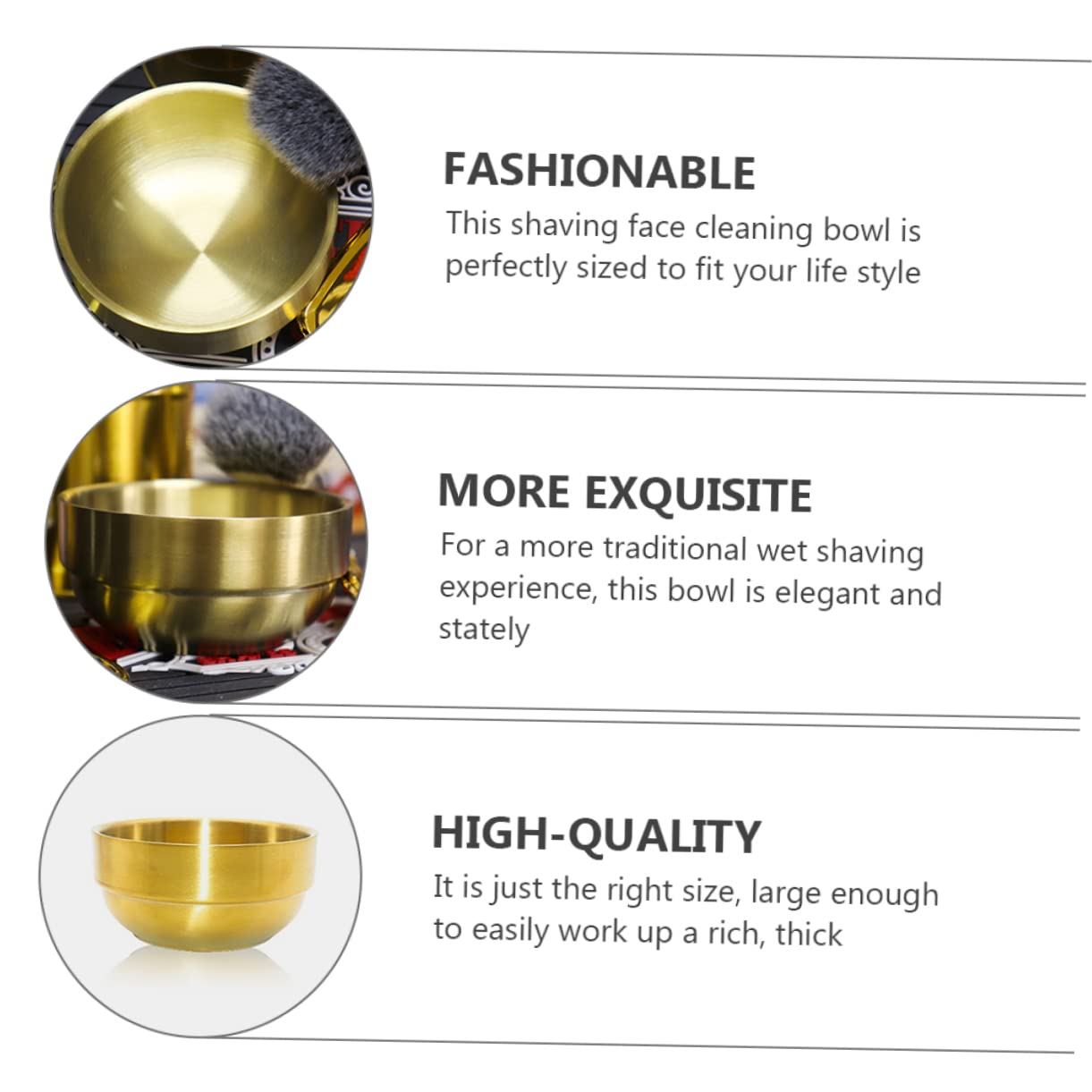 FRCOLOR 3stücke Shaving Bowl Mit Stabiler Basis Eleganter Gestaltung Und Optimaler Für Traditionellen Rasierschaum Perfektes Zubehör Für Herrenpflege Und Bartstyling