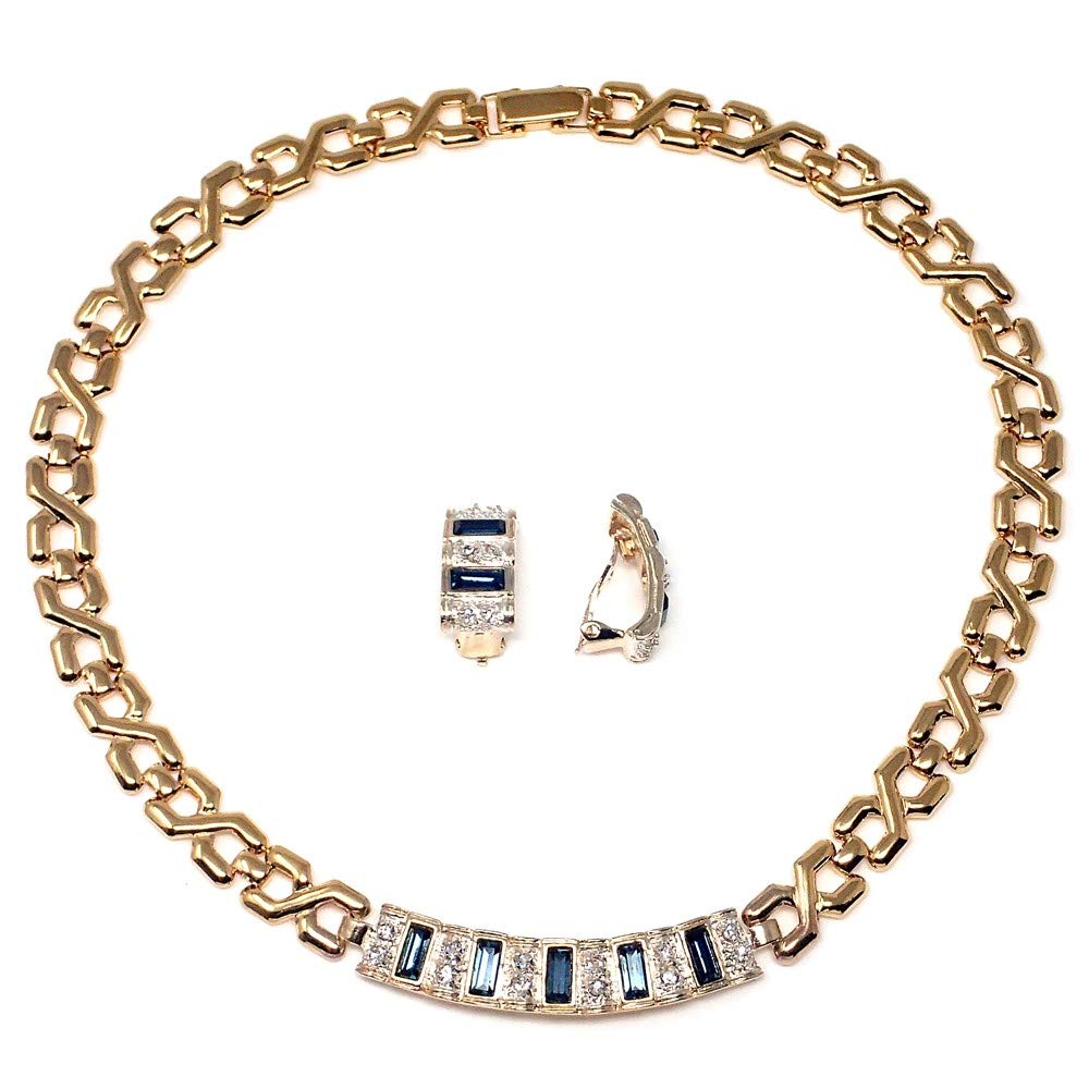 pietre blu d'oro set di metallo zirconi [AB9125]