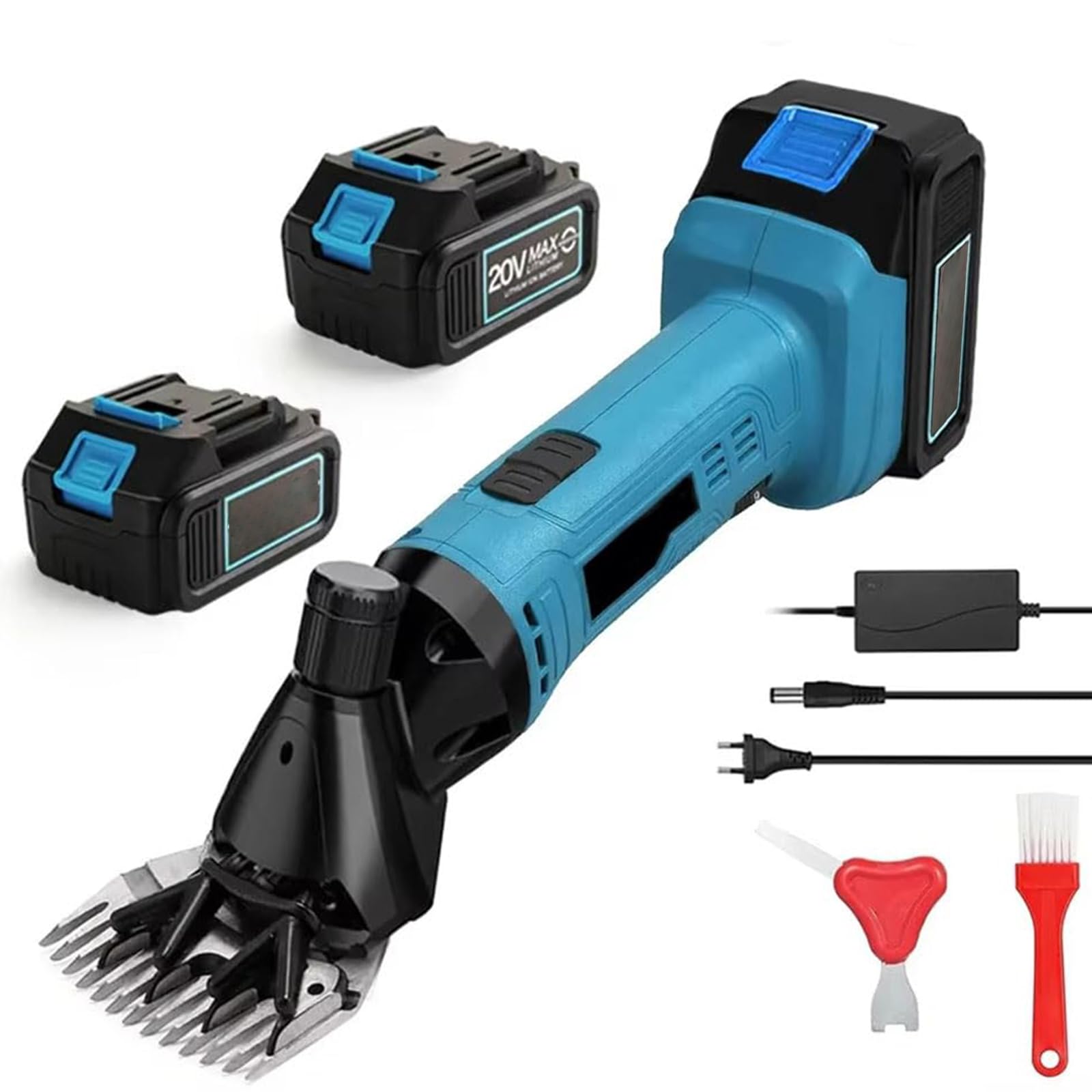 Tosatrice Senza Fili 600W, Tagliacapelli Elettrico con velocità Regolabile A 6, 2 Batterie Ricaricabili, per Rasare Lana di Pecore, Capre, Bovini E Altri Animali da Fattoria
