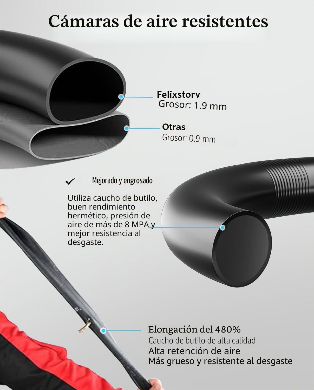 Smartgyro Speedway v2/v3, Dualtron 3 Scooter Cámara de Aire 10x2.75 Pulgadas 255x70 70/65-6.5