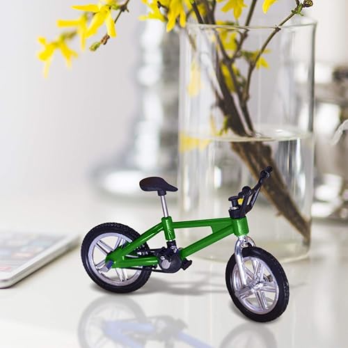 Miniatura 7 de Novelty Place Mini Finger Bike – Juego de bicicleta en miniatura para niños y adultos – Colección de modelos de bicicleta de metal Decoración – 4
