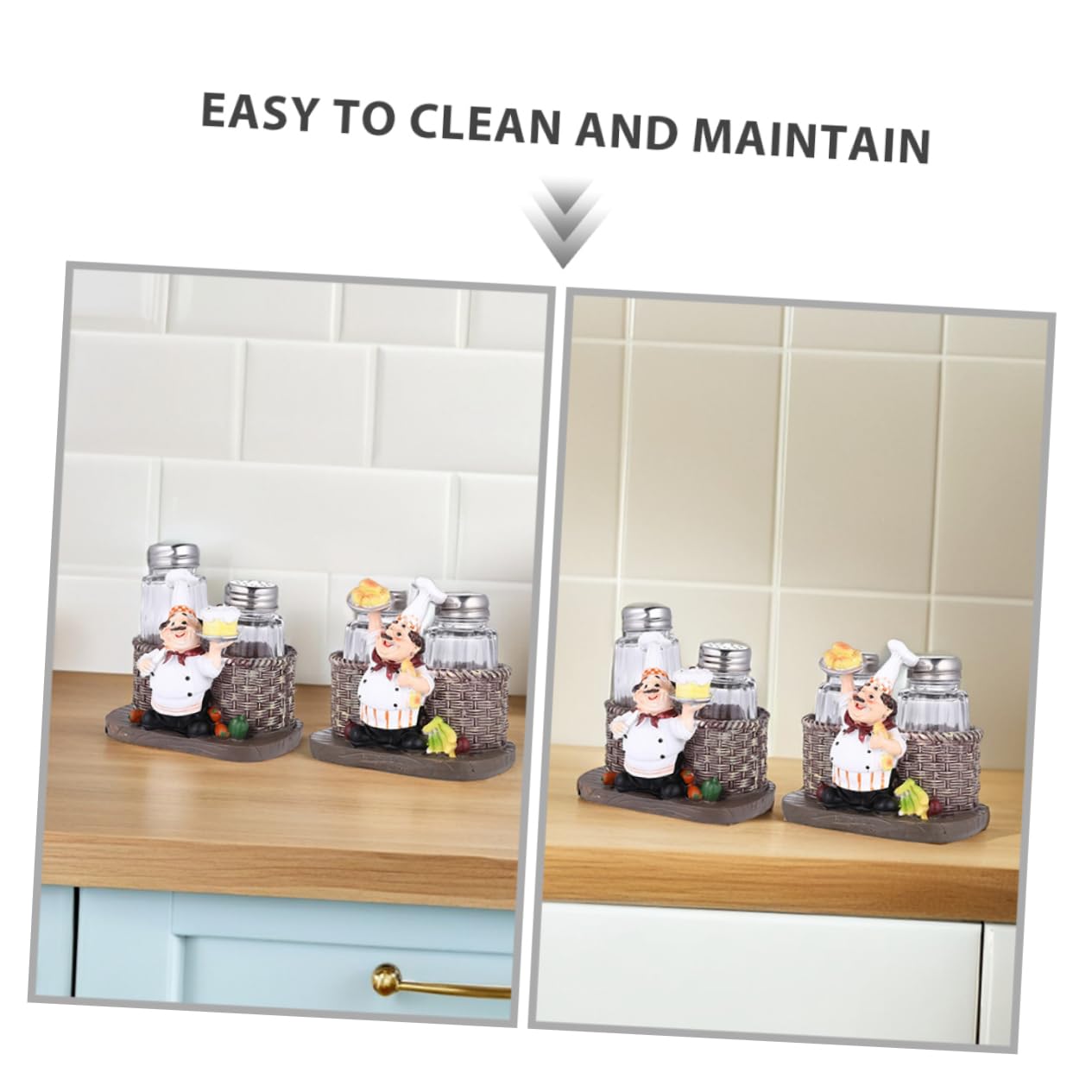 PRETYZOOM 4 Set Organizer Decorativo per Cucina con Contenitori per Condimenti per Appassionati Cucina e Design Unico