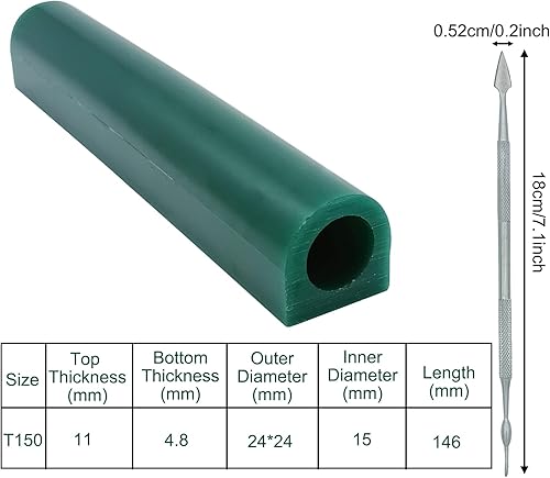 Miniatura 3 de 2 piezas de tubo de anillo de cera para tallar anillos, suministros de fundición de cera perdida, cera de modelado duro para joyería, kit de molde