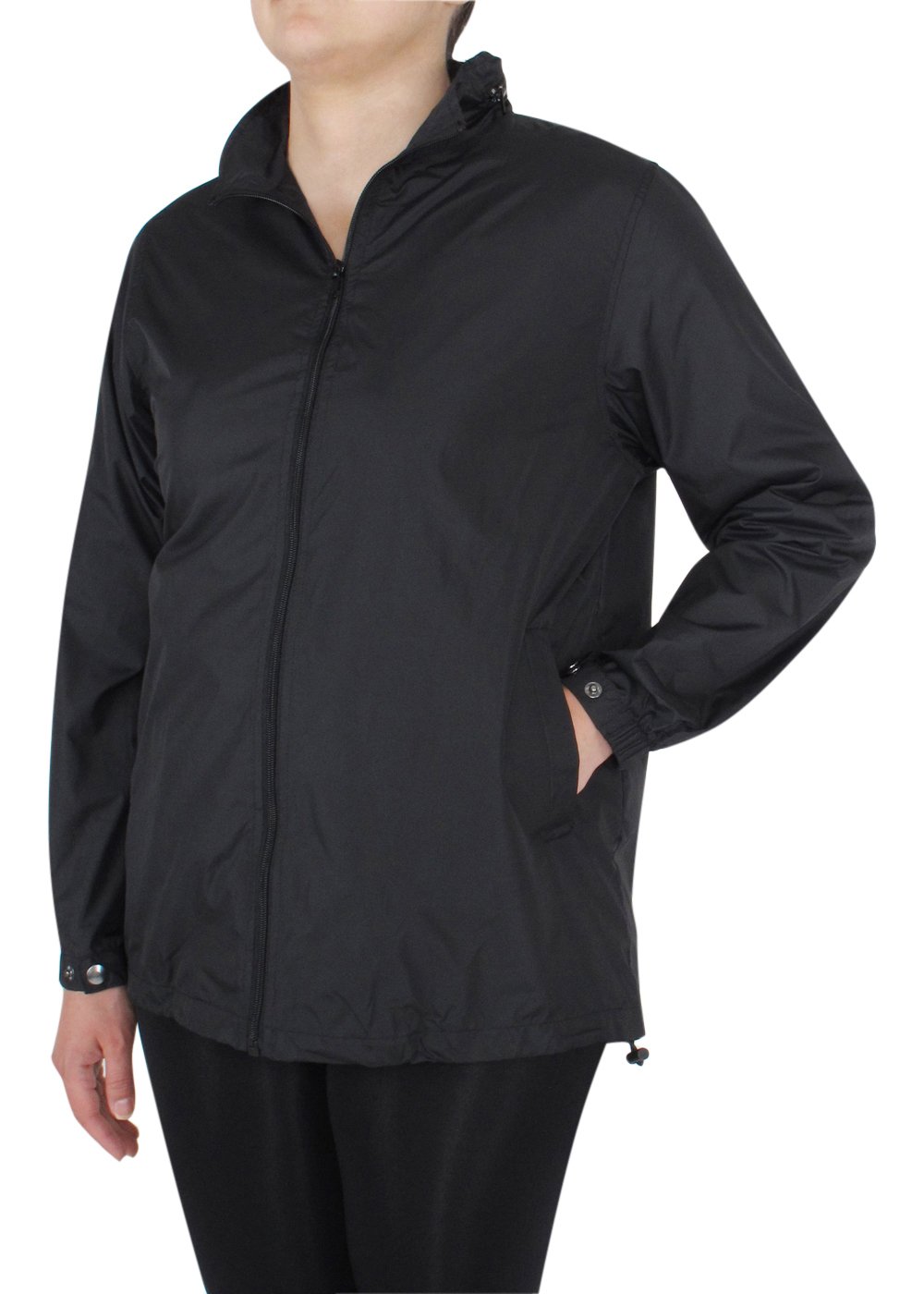 Capelli New York Ladies Rain Coat, Packable Raincoat with Pouch