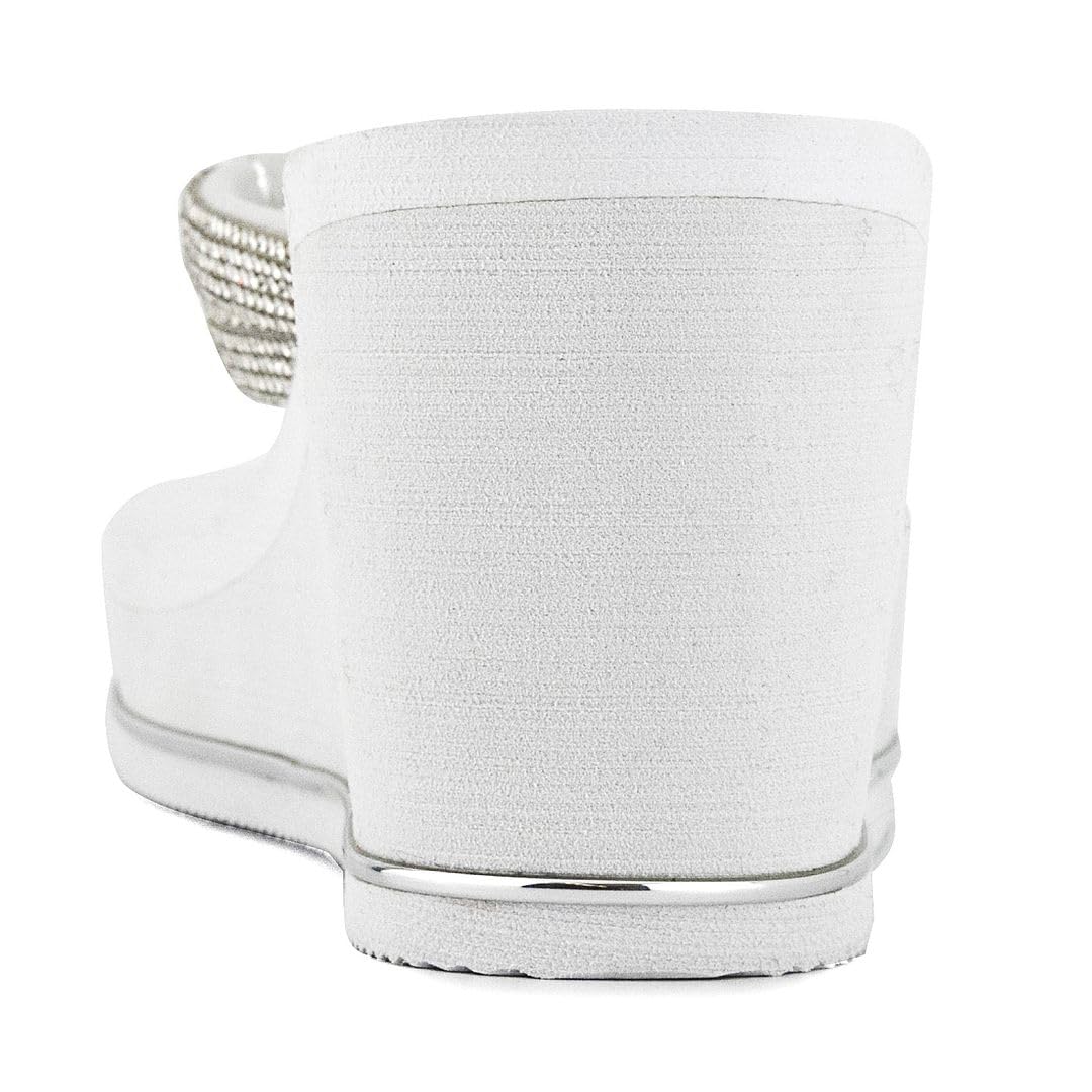 Juicy Couture Sandalias de plataforma de cuña: sandalias de playa suaves de alta moda, estilo tanga