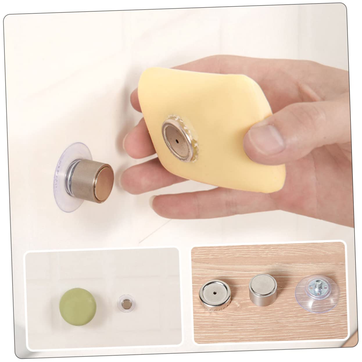 MAGICLULU 8sets Portasapone Magnetico Creativo Con Ventosa Supporto Per Sapone Bar Per Bagno e Cucina Facile Da Installare e Rimovibile Design Innovativo Per Risparmiare Spazio e Mantenere