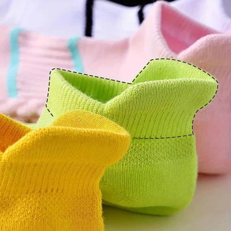 Calzini Sportivi a Righe da Donna, alla Caviglia, assorbenti, Traspiranti, Morbidi e Comodi, for Il Tempo Libero, da Corsa(12 Pairs Mix)