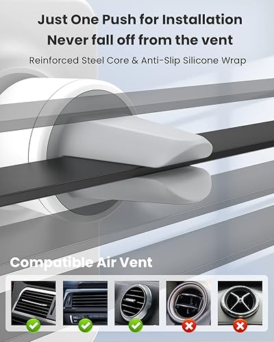 Miniatura 5 de JoyGeek Cargador magnético inalámbrico para automóvil, compatible con cargador Mag-Safe para iPhone serie 141312, soporte de teléfono con