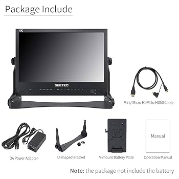SEETEC ATEM156 15.6インチ 撮影用 HDMI4入力 Vマウント Amazon | seetec | SEETEC | スタジオ撮影機材