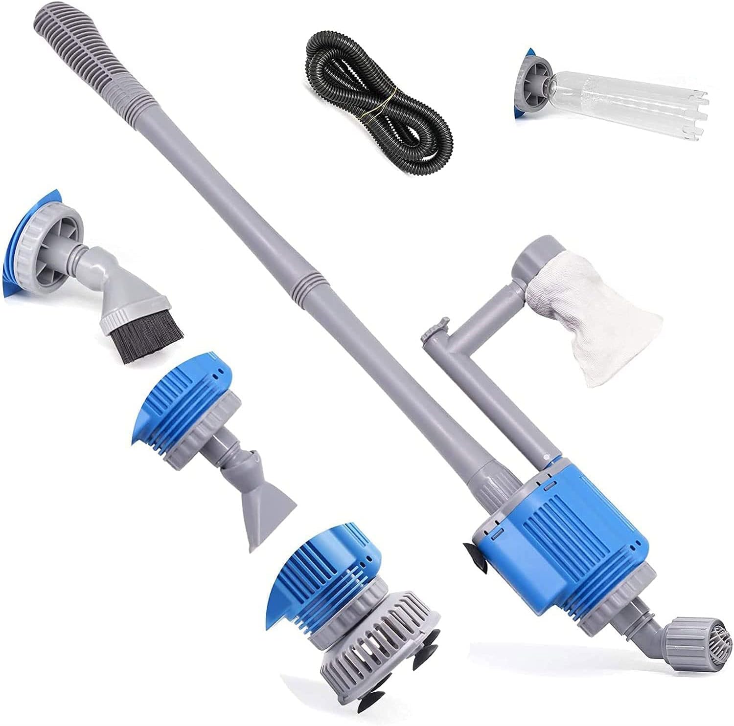Aquarium Electric Gravel Cleaner, 220V/28W Automatic Removable Vacuum Water Changer, Sand Gravel Washing Device Pump Filter, Apply to Fish Tank Cleaning,for Aquarium Water Filter