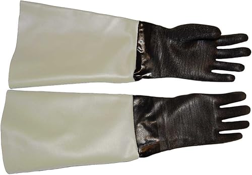 Miniatura 6 de Guantes para gabinete de chorro de arena con chorro de arena, 6 x 24 pulgadas, fabricados en Estados Unidos, tamaño grande