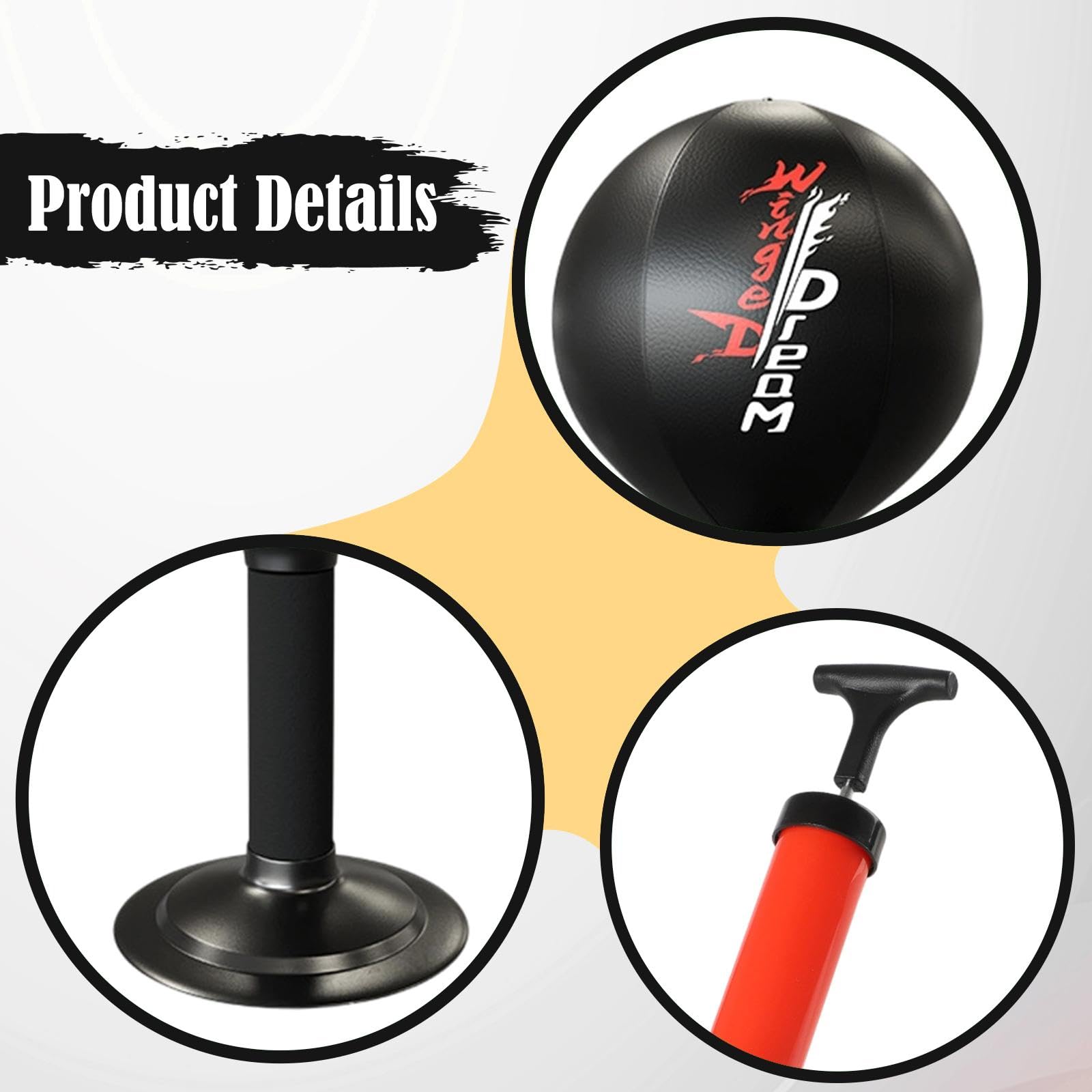 Punching Ball da Tavolo Ventosa Stabile Borsa Boxe Scrivania Giocattolo Scherzo Allenamento Ufficio Bambini Adulti Adatto per Regalo Casa 18cmx35cm